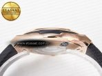 Classic Fusion 42mm RG JJF 1:1 Best Edition White Dial on Black Gummy Leather Strap - Görsel 14