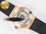 Classic Fusion 42mm RG JJF 1:1 Best Edition White Dial on Black Gummy Leather Strap - Görsel 17