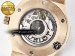 Classic Fusion 42mm RG JJF 1:1 Best Edition White Dial on Black Gummy Leather Strap - Görsel 18