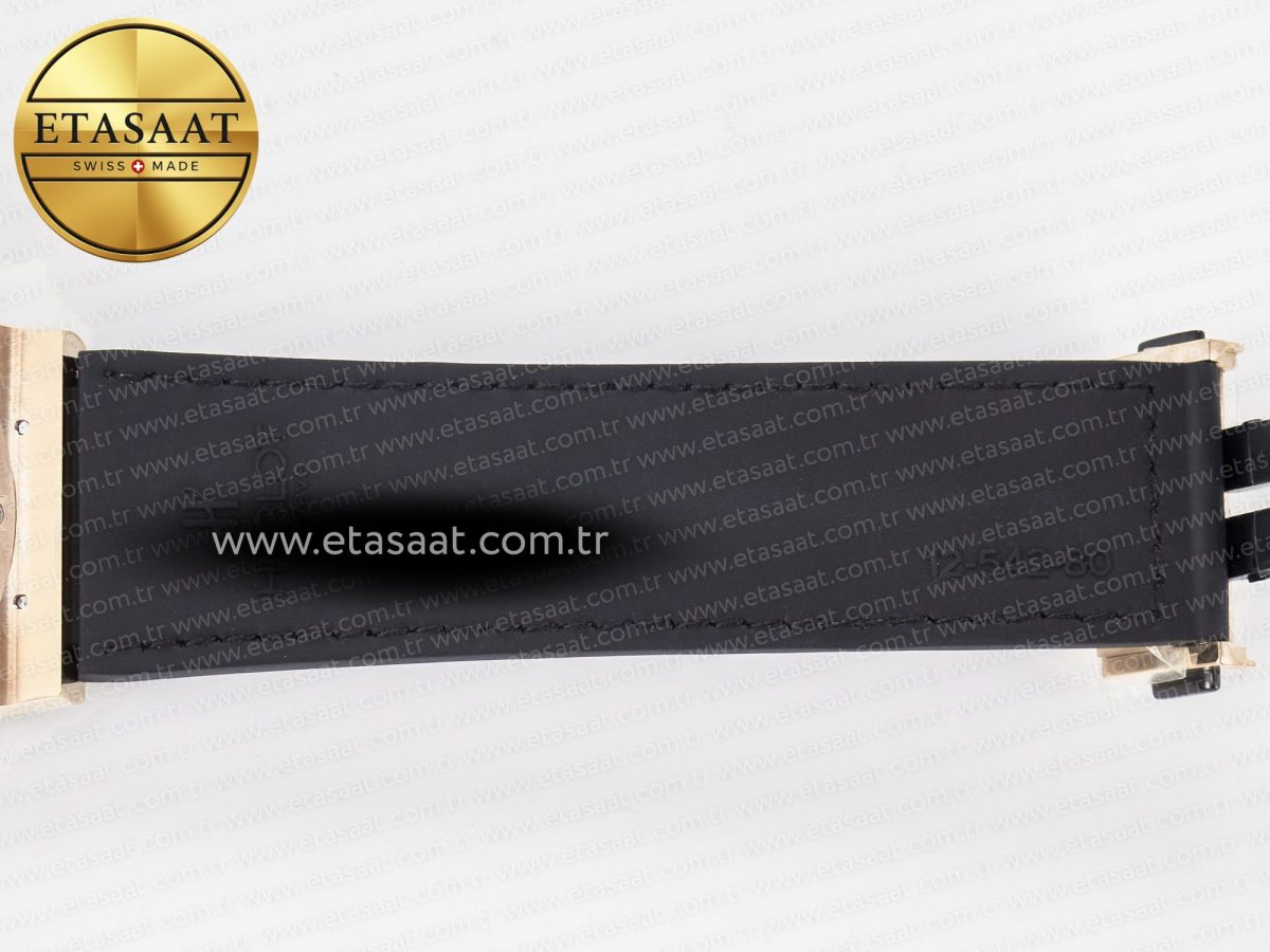 Classic Fusion 42mm RG JJF 1:1 Best Edition White Dial on Black Gummy Leather Strap - Görsel 24