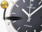 Classic Fusion 42mm SS JJF 1:1 Best Edition Black Dial on Black Gummy Leather Strap - Görsel 10