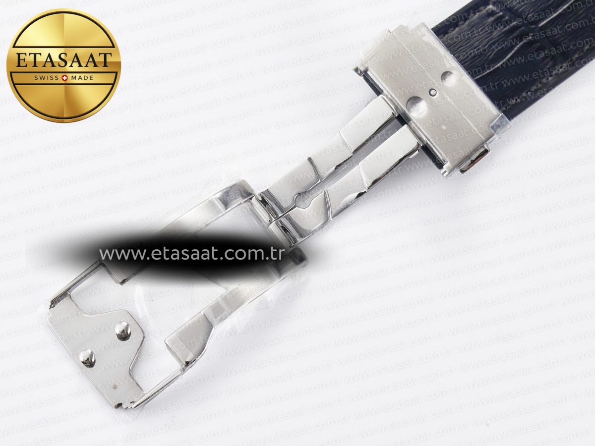 Classic Fusion 42mm SS JJF 1:1 Best Edition Black Dial on Black Gummy Leather Strap - Görsel 26