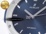 Classic Fusion 42mm SS JJF 1:1 Best Edition Blue Dial on Blue Gummy Leather Strap - Görsel 10