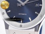 Classic Fusion 42mm SS JJF 1:1 Best Edition Blue Dial on Blue Gummy Leather Strap - Görsel 13