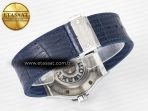 Classic Fusion 42mm SS JJF 1:1 Best Edition Blue Dial on Blue Gummy Leather Strap - Görsel 16
