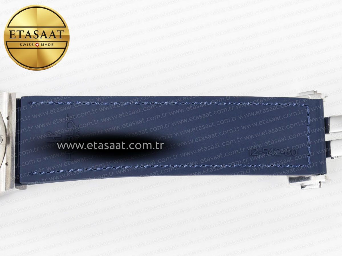 Classic Fusion 42mm SS JJF 1:1 Best Edition Blue Dial on Blue Gummy Leather Strap - Görsel 24