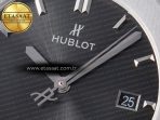Classic Fusion 42mm SS JJF 1:1 Best Edition Gray Dial on Black Gummy Leather Strap - Görsel 11