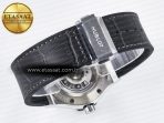 Classic Fusion 42mm SS JJF 1:1 Best Edition Gray Dial on Black Gummy Leather Strap - Görsel 16