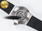 Classic Fusion 42mm SS JJF 1:1 Best Edition Gray Dial on Black Gummy Leather Strap - Görsel 17
