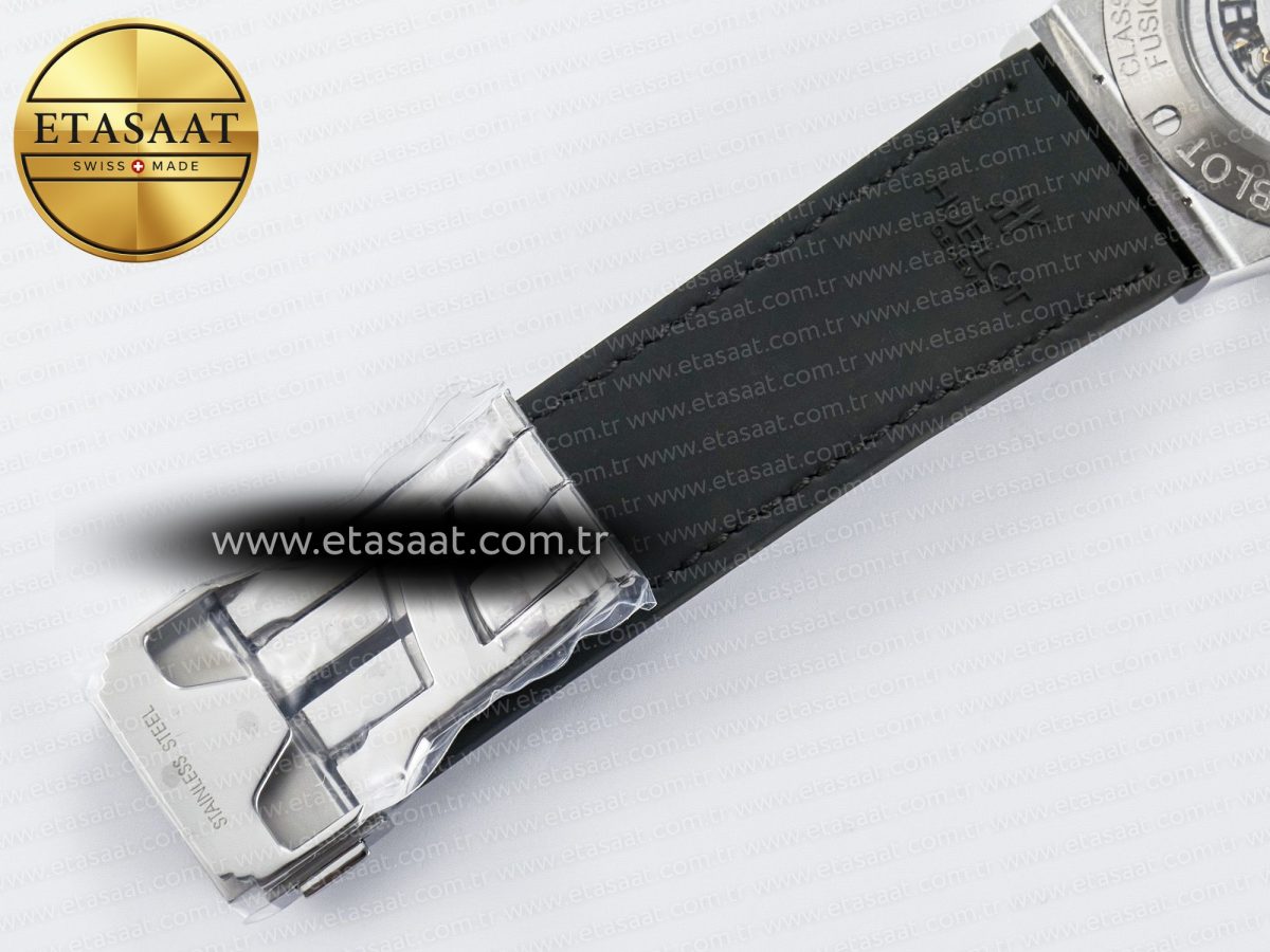 Classic Fusion 42mm SS JJF 1:1 Best Edition Gray Dial on Black Gummy Leather Strap - Görsel 23