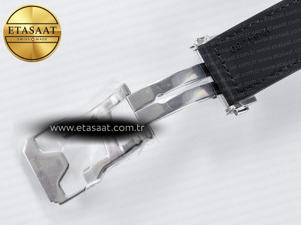 Classic Fusion 42mm SS JJF 1:1 Best Edition Gray Dial on Black Gummy Leather Strap - Görsel 24