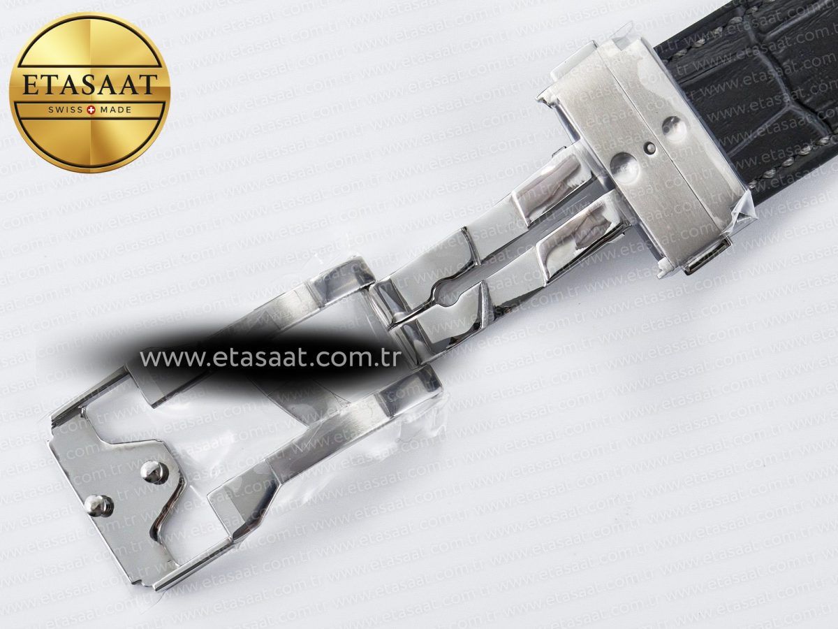 Classic Fusion 42mm SS JJF 1:1 Best Edition Gray Dial on Black Gummy Leather Strap - Görsel 25