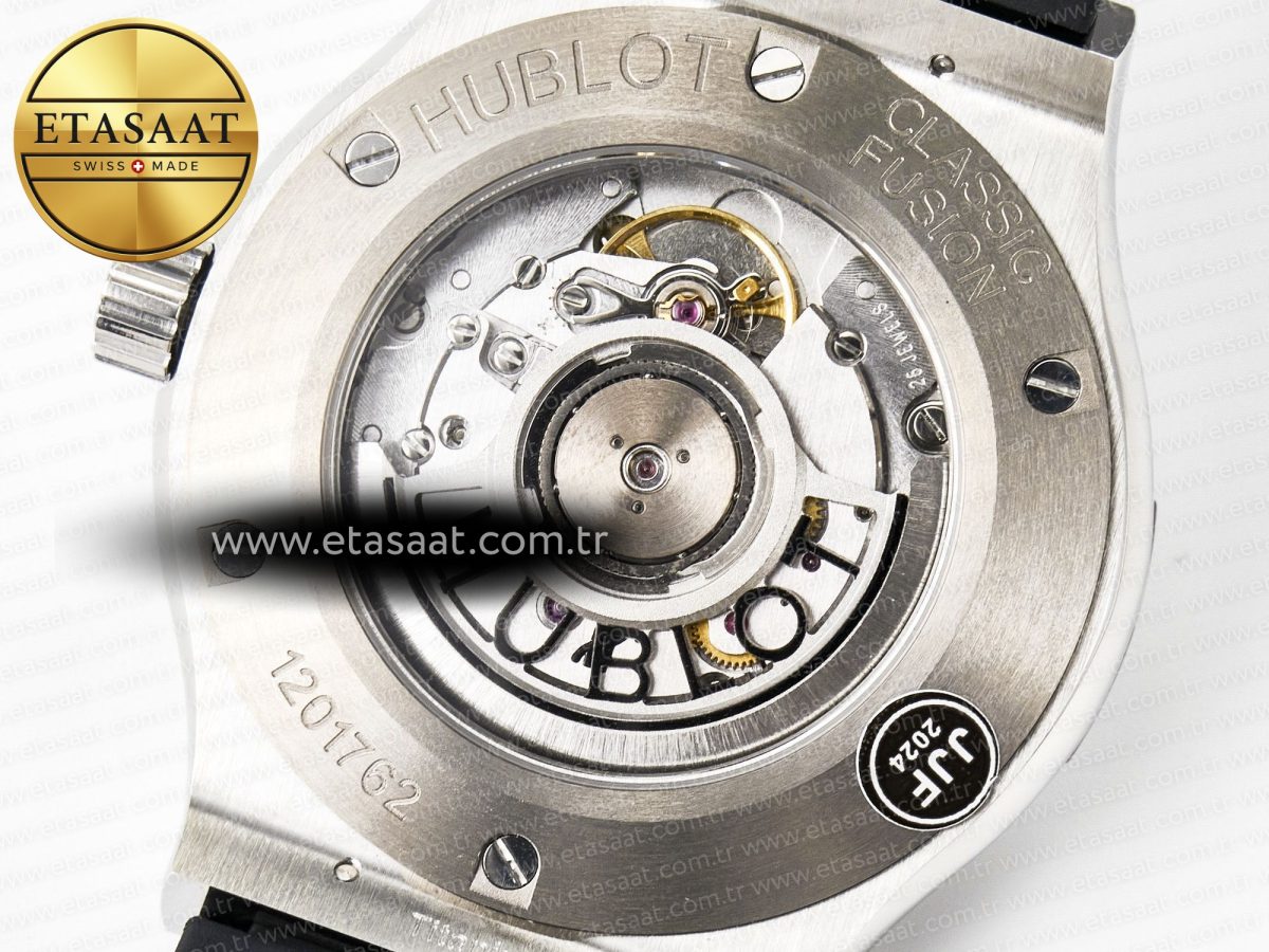 Classic Fusion 42mm SS JJF 1:1 Best Edition Green Dial on Green Gummy Leather Strap - Görsel 19
