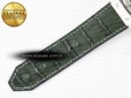 Classic Fusion 42mm SS JJF 1:1 Best Edition Green Dial on Green Gummy Leather Strap - Görsel 21