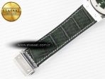 Classic Fusion 42mm SS JJF 1:1 Best Edition Green Dial on Green Gummy Leather Strap - Görsel 22