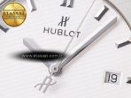 Classic Fusion 42mm SS JJF 1:1 Best Edition White Dial on Black Gummy Leather Strap - Görsel 11