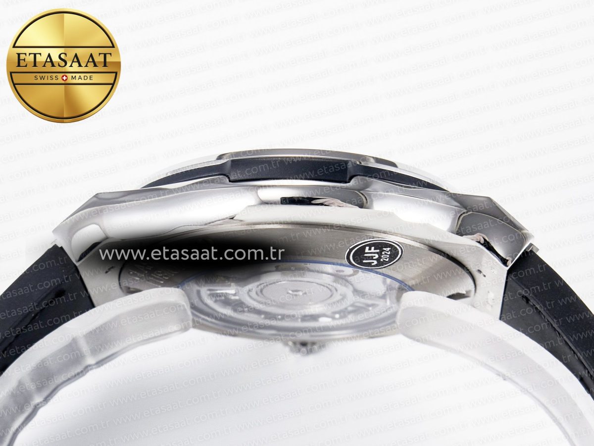 Classic Fusion 42mm SS JJF 1:1 Best Edition White Dial on Black Gummy Leather Strap - Görsel 14