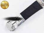 Classic Fusion 42mm SS JJF 1:1 Best Edition White Dial on Black Gummy Leather Strap - Görsel 23