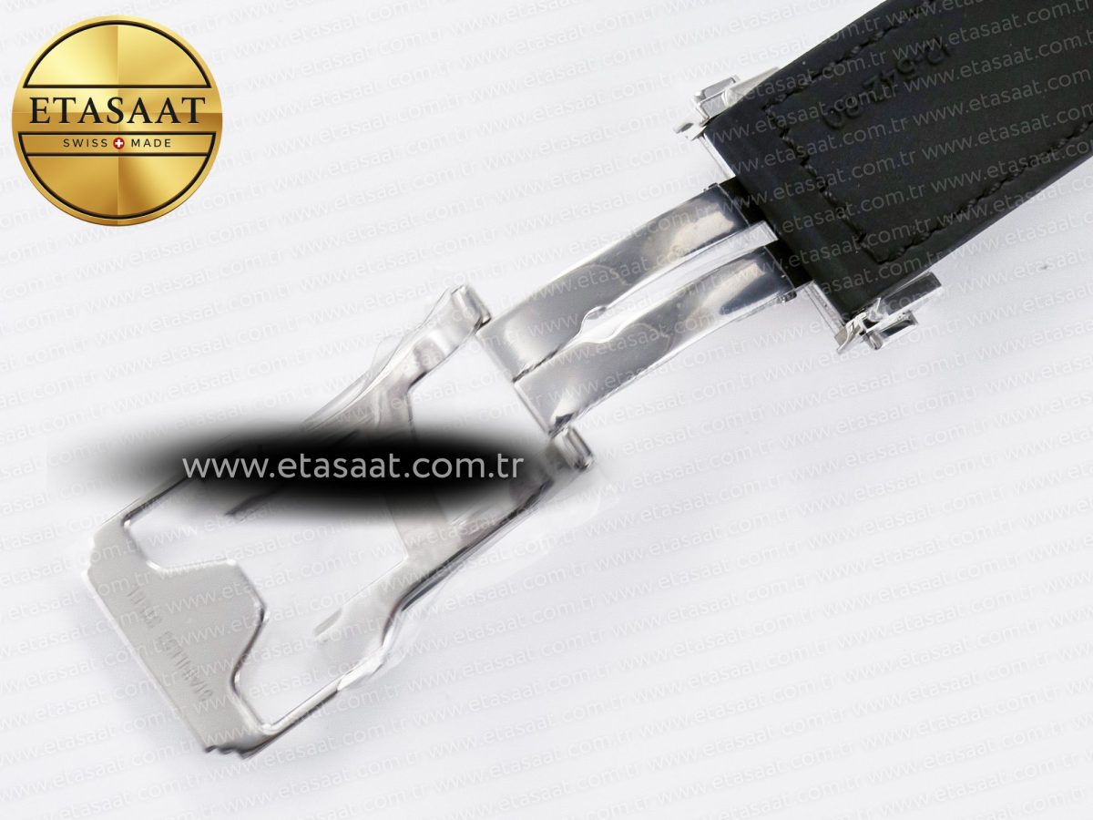 Classic Fusion 42mm SS JJF 1:1 Best Edition White Dial on Black Gummy Leather Strap - Görsel 25