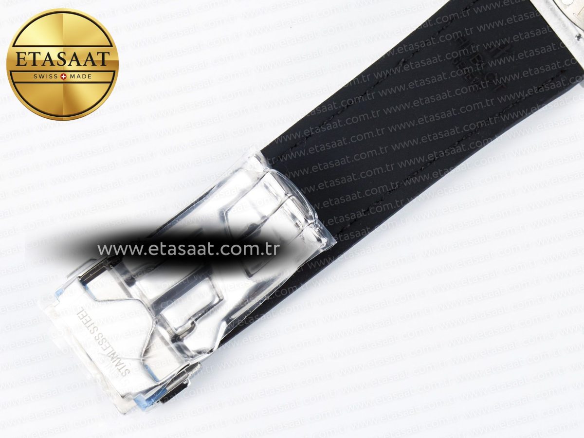 Classic Fusion Bang 42mm HBF 1:1 Best Edition Black Dial Diamonds Bezel on Black Leather Strap A2892 - Görsel 23