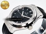 Classic Fusion Bang 42mm HBF 1:1 Best Edition Black Dial Diamonds Bezel on Black Leather Strap A2892 - Görsel 6