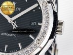 Classic Fusion Bang 42mm HBF 1:1 Best Edition Black Dial Diamonds Bezel on Black Rubber Strap A2892 - Görsel 11