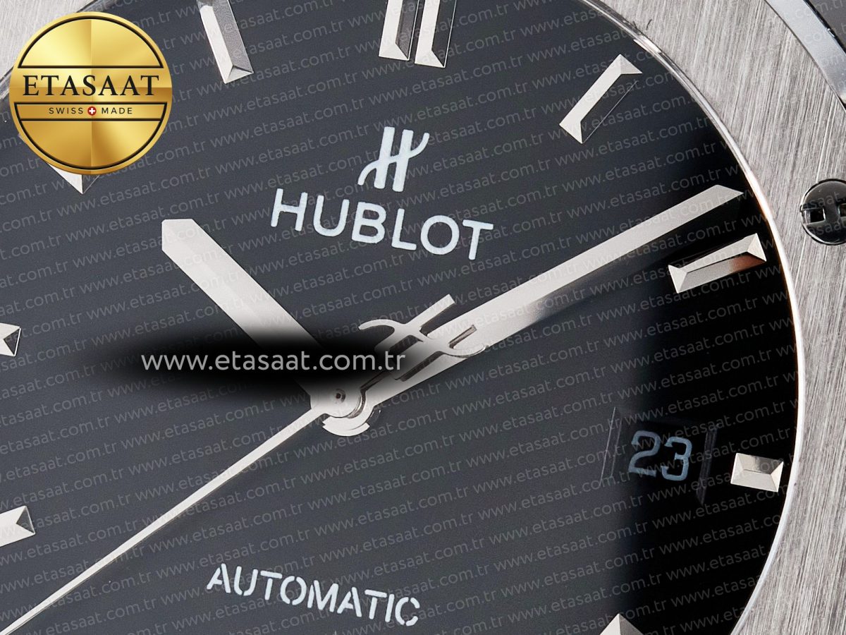 Classic Fusion Bang 42mm HBF 1:1 Best Edition Black Dial on Black Leather Strap A2892 - Görsel 10