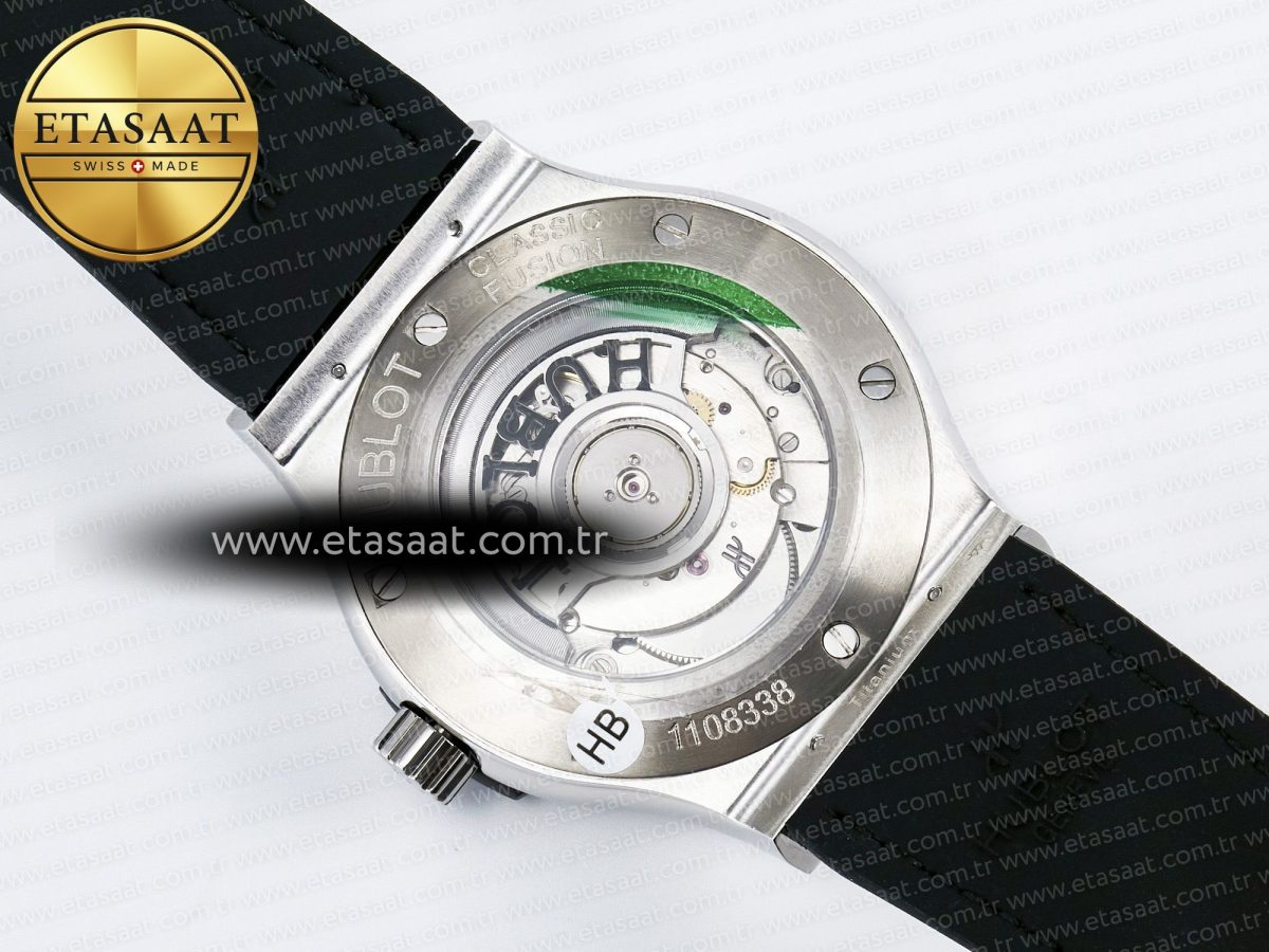 Classic Fusion Bang 42mm HBF 1:1 Best Edition Black Dial on Black Leather Strap A2892 - Görsel 17
