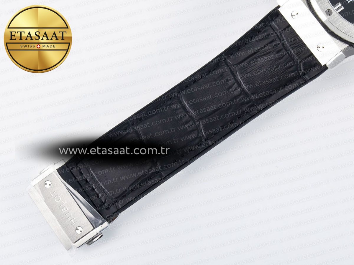 Classic Fusion Bang 42mm HBF 1:1 Best Edition Black Dial on Black Leather Strap A2892 - Görsel 22
