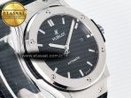 Classic Fusion Bang 42mm HBF 1:1 Best Edition Black Dial on Black Leather Strap A2892 - Görsel 5