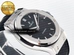 Classic Fusion Bang 42mm HBF 1:1 Best Edition Black Dial on Black Leather Strap A2892 - Görsel 7