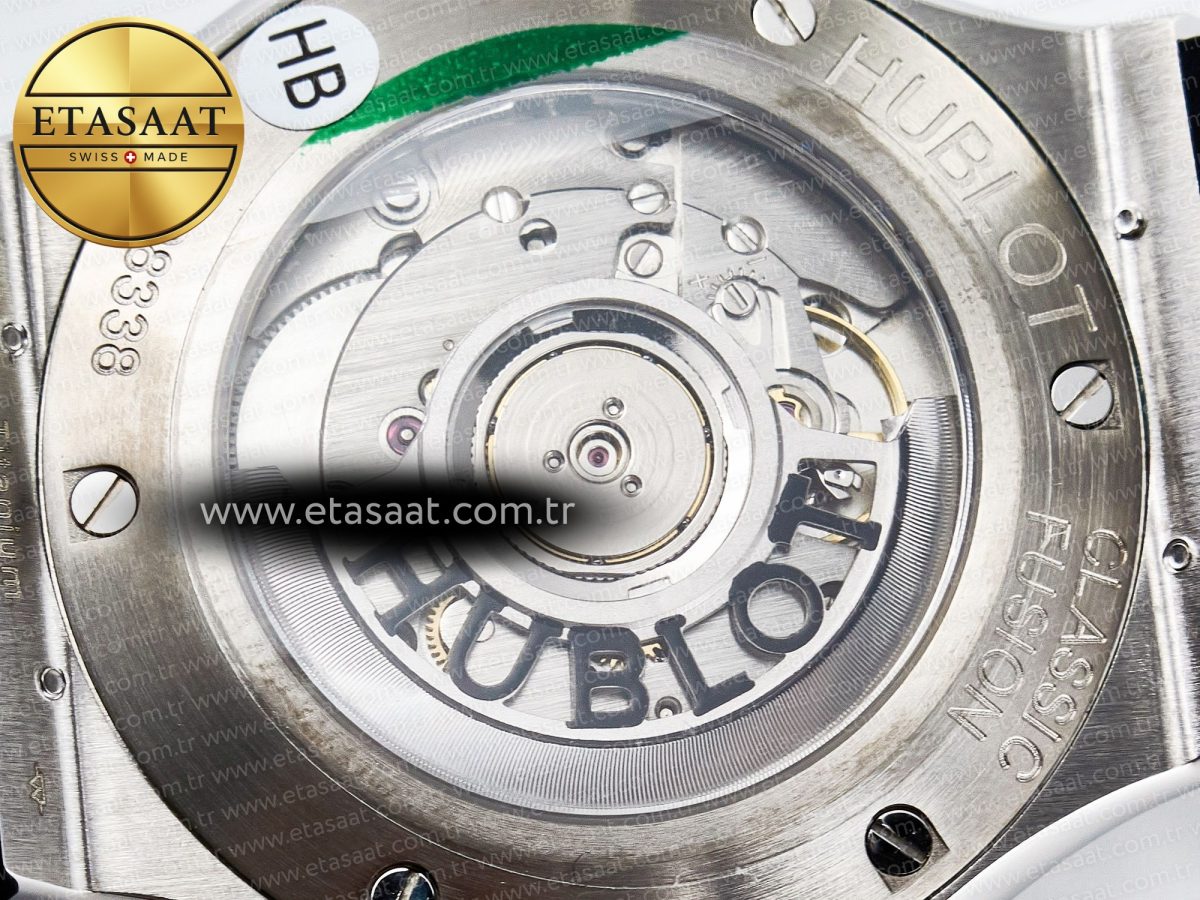 Classic Fusion Bang 42mm HBF 1:1 Best Edition Black Dial on Black Rubber Strap A2892 - Görsel 18