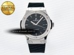 Classic Fusion Bang 42mm HBF 1:1 Best Edition Black Dial on Black Rubber Strap A2892 - Görsel 3