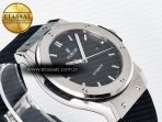 Classic Fusion Bang 42mm HBF 1:1 Best Edition Black Dial on Black Rubber Strap A2892 - Görsel 7