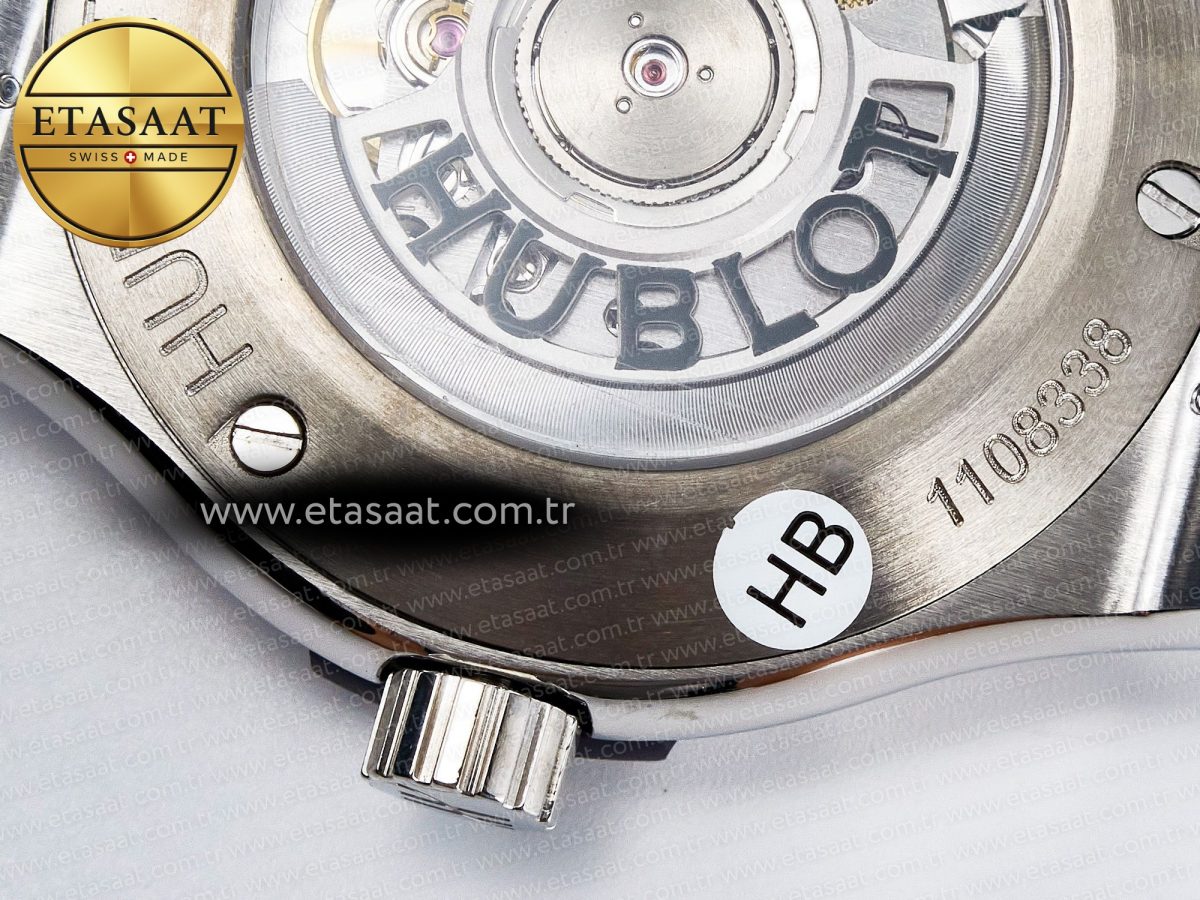 Classic Fusion Bang 42mm HBF 1:1 Best Edition Blue Dial Diamonds Bezel on Blue Leather Strap A2892 - Görsel 18