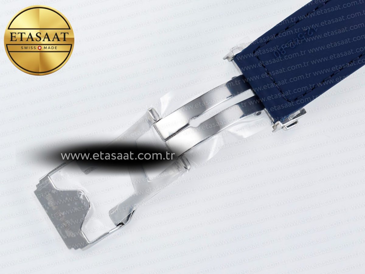 Classic Fusion Bang 42mm HBF 1:1 Best Edition Blue Dial Diamonds Bezel on Blue Leather Strap A2892 - Görsel 25