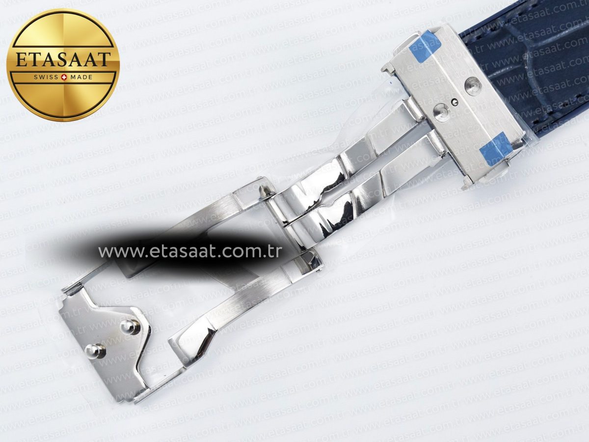 Classic Fusion Bang 42mm HBF 1:1 Best Edition Blue Dial Diamonds Bezel on Blue Leather Strap A2892 - Görsel 26
