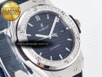 Classic Fusion Bang 42mm HBF 1:1 Best Edition Blue Dial Diamonds Bezel on Blue Leather Strap A2892 - Görsel 5