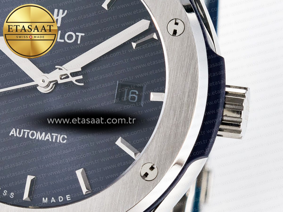Classic Fusion Bang 42mm HBF 1:1 Best Edition Blue Dial on Blue Leather Strap A2892 - Görsel 11