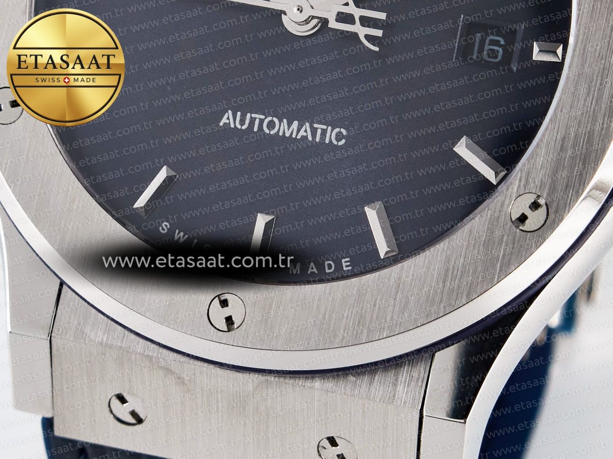 Classic Fusion Bang 42mm HBF 1:1 Best Edition Blue Dial on Blue Leather Strap A2892 - Görsel 12