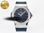 Classic Fusion Bang 42mm HBF 1:1 Best Edition Blue Dial on Blue Leather Strap A2892 - Görsel 3
