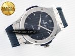Classic Fusion Bang 42mm HBF 1:1 Best Edition Blue Dial on Blue Leather Strap A2892 - Görsel 8