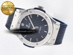 Classic Fusion Bang 42mm HBF 1:1 Best Edition Blue Dial on Blue Leather Strap A2892 - Görsel 9