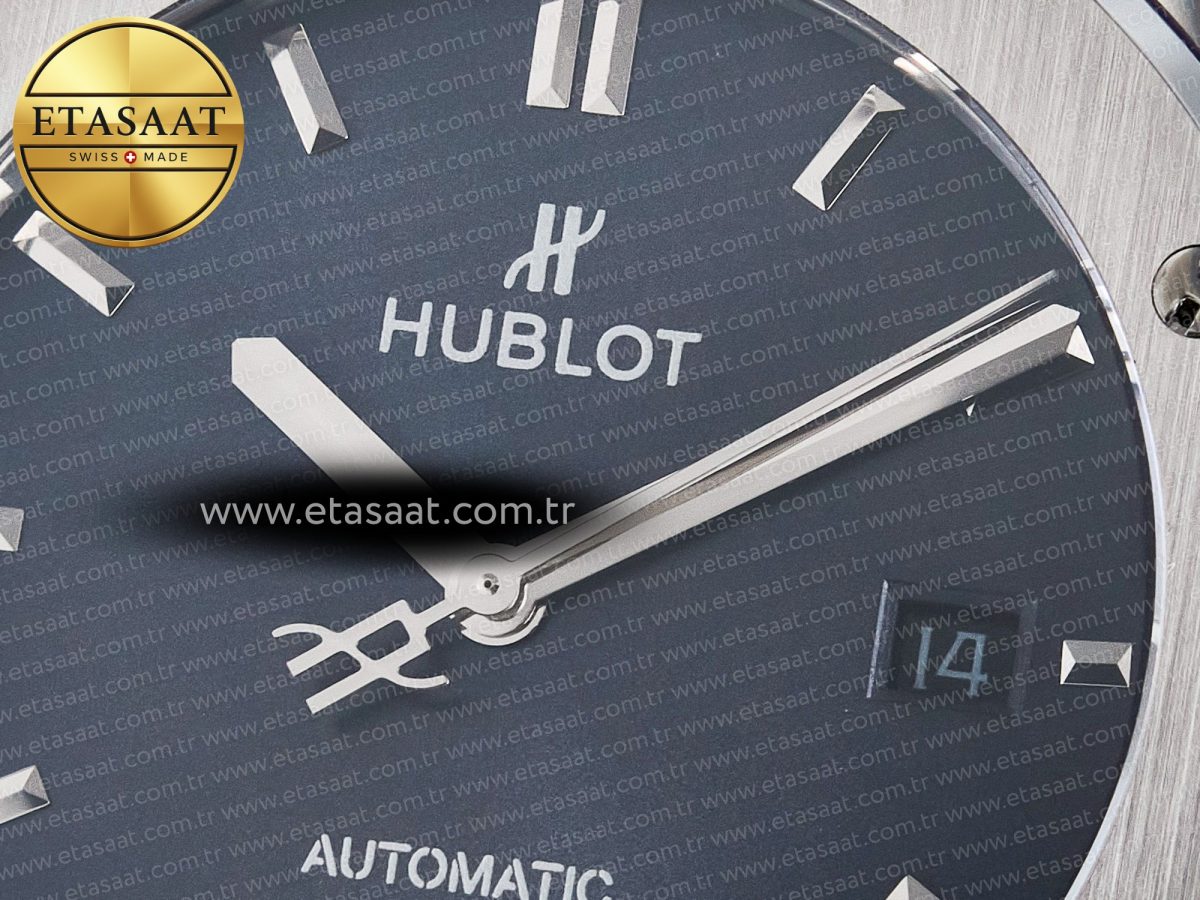 Classic Fusion Bang 42mm HBF 1:1 Best Edition Blue Dial on Blue Rubber Strap A2892 - Görsel 10