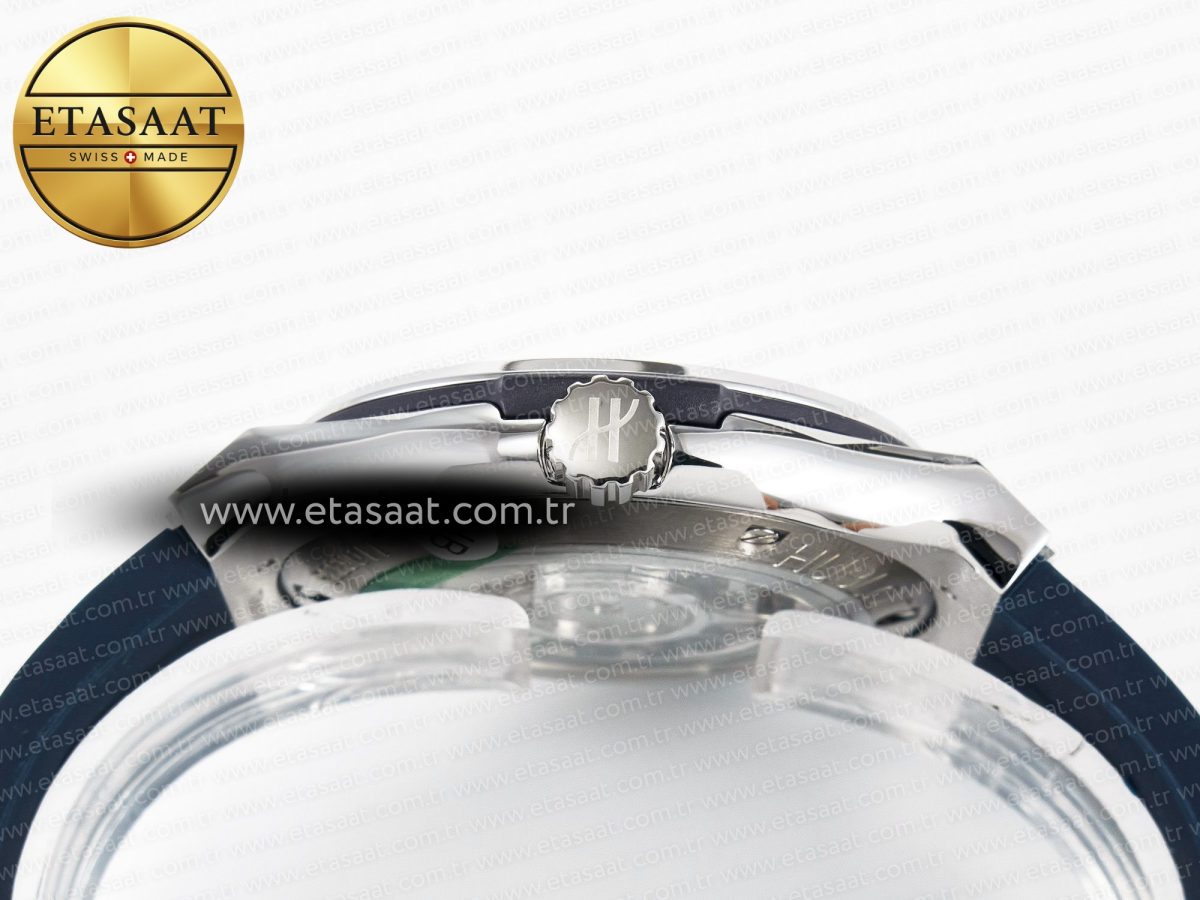 Classic Fusion Bang 42mm HBF 1:1 Best Edition Blue Dial on Blue Rubber Strap A2892 - Görsel 15