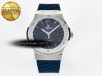 Classic Fusion Bang 42mm HBF 1:1 Best Edition Blue Dial on Blue Rubber Strap A2892 - Görsel 3