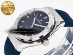 Classic Fusion Bang 42mm HBF 1:1 Best Edition Blue Dial on Blue Rubber Strap A2892 - Görsel 6