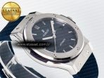 Classic Fusion Bang 42mm HBF 1:1 Best Edition Blue Dial on Blue Rubber Strap A2892 - Görsel 7