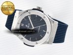 Classic Fusion Bang 42mm HBF 1:1 Best Edition Blue Dial on Blue Rubber Strap A2892 - Görsel 9