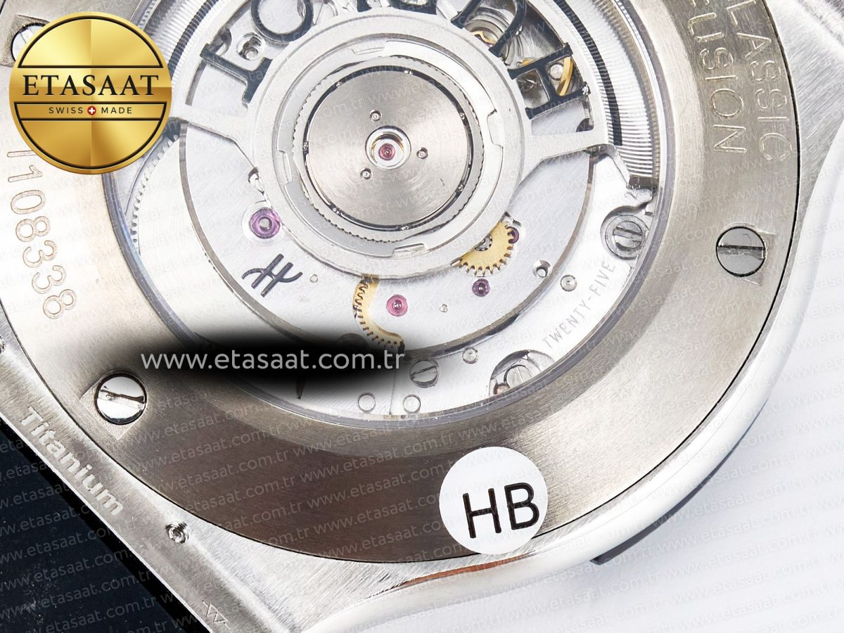 Classic Fusion Bang 42mm HBF 1:1 Best Edition Green Dial Diamonds Bezel on Green Leather Strap A2892 - Görsel 19